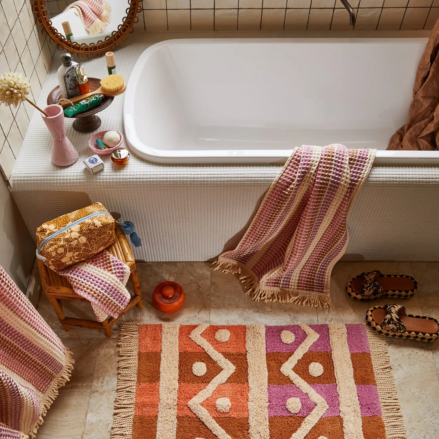 Kanti Waffle Towel - Posy