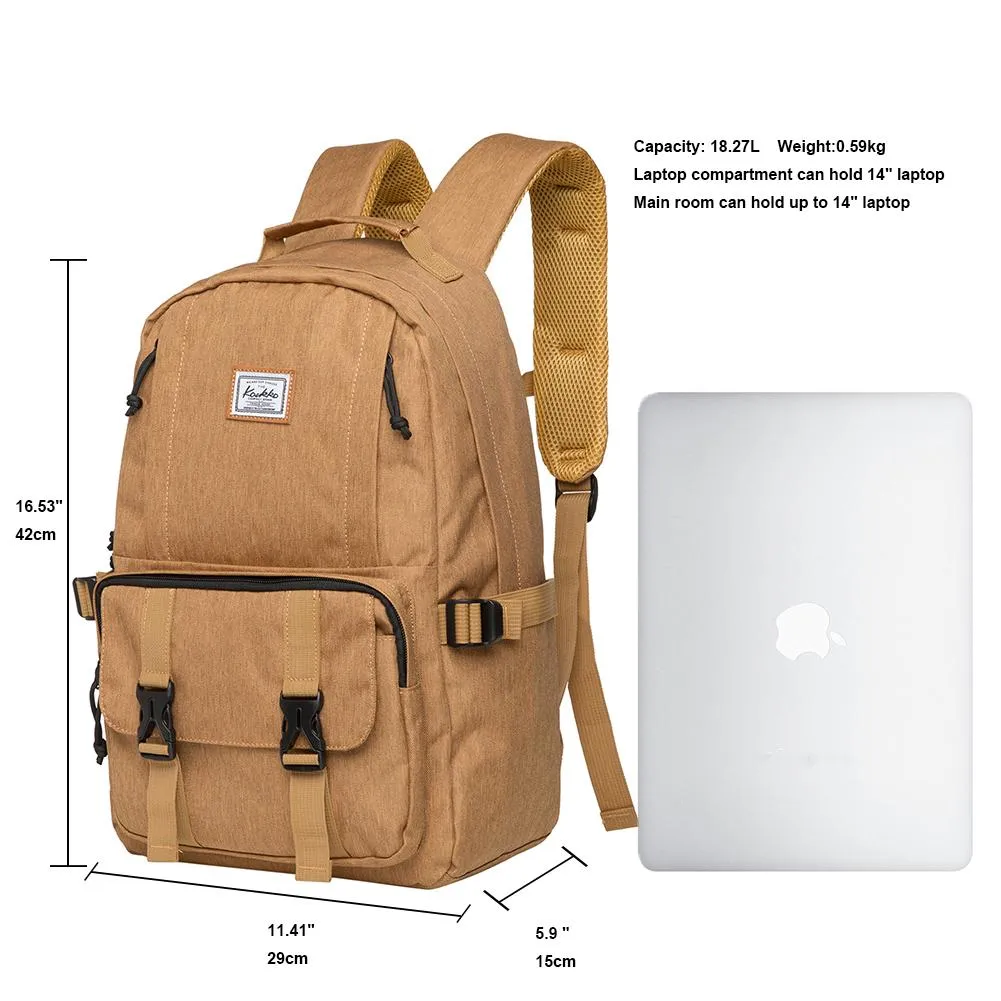 KAUKKO Backpack for School,  KS21 ( Yellow / 18.4L )