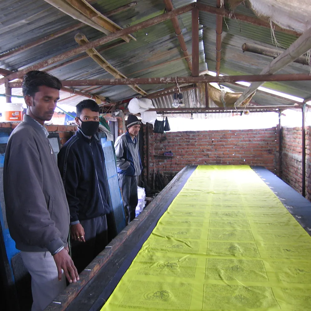 Large Traditional Tibetan Windhorse Block Printed Prayer Flag - 1 set