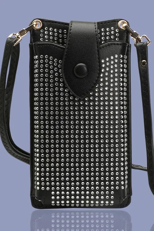 Lavish - EB1126 Black Cross Body Phone Pouch