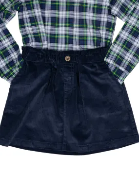 Leigh Navy Cord Skirt