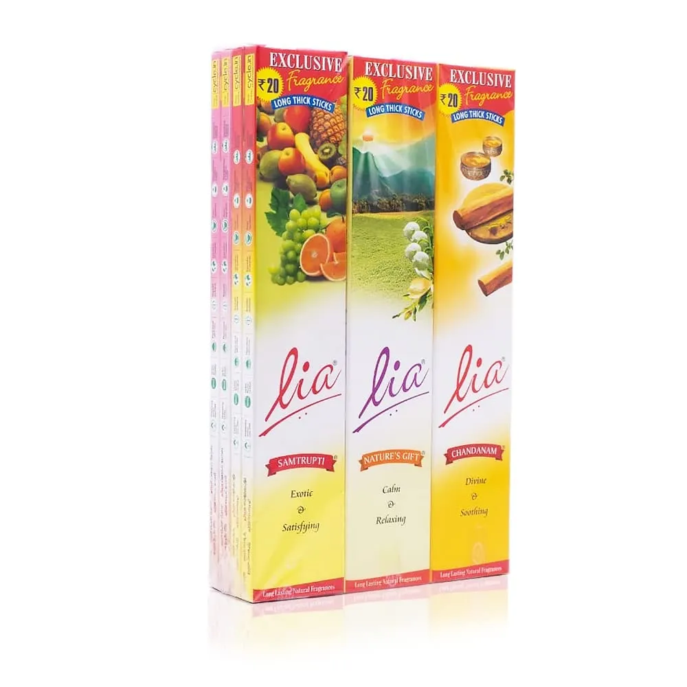 Lia Assorted Fragrance Incense stick from Cycle Agarbatti, Pack of 1