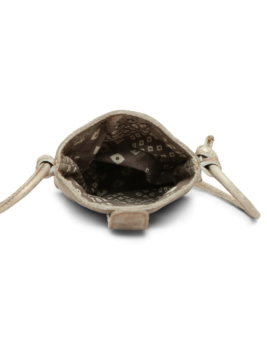 Luminosa: Metallic Effect With Mandala Leather Phone Pouch