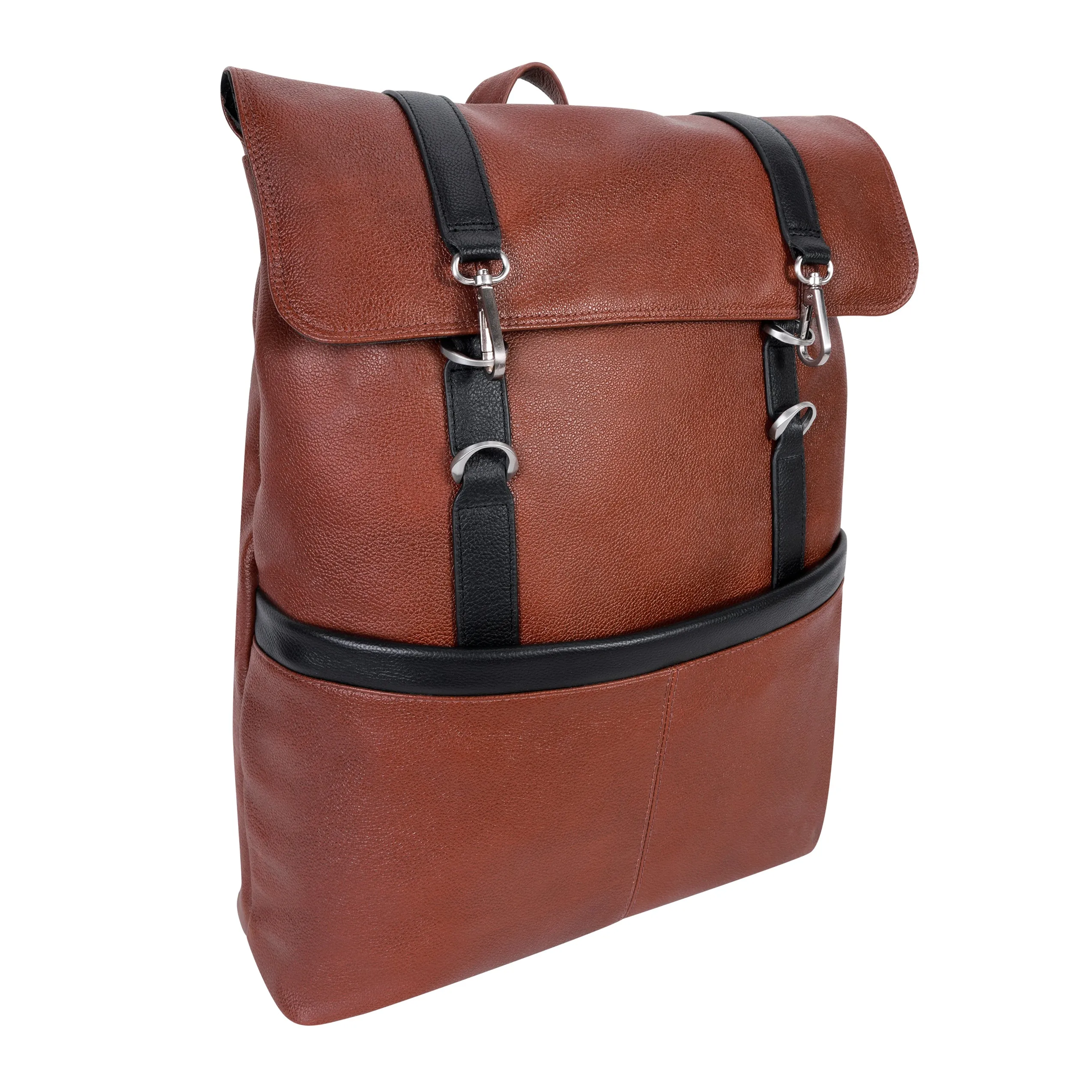 McKlein ELEMENT 17" Leather, Two-Tone, Flap-Over, Laptop & Tablet Backpack