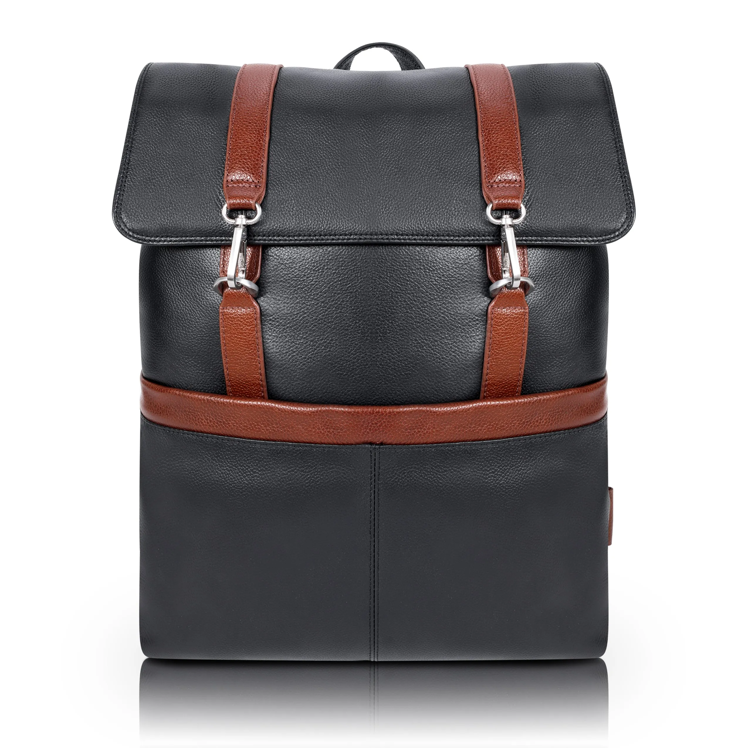 McKlein ELEMENT 17" Leather, Two-Tone, Flap-Over, Laptop & Tablet Backpack