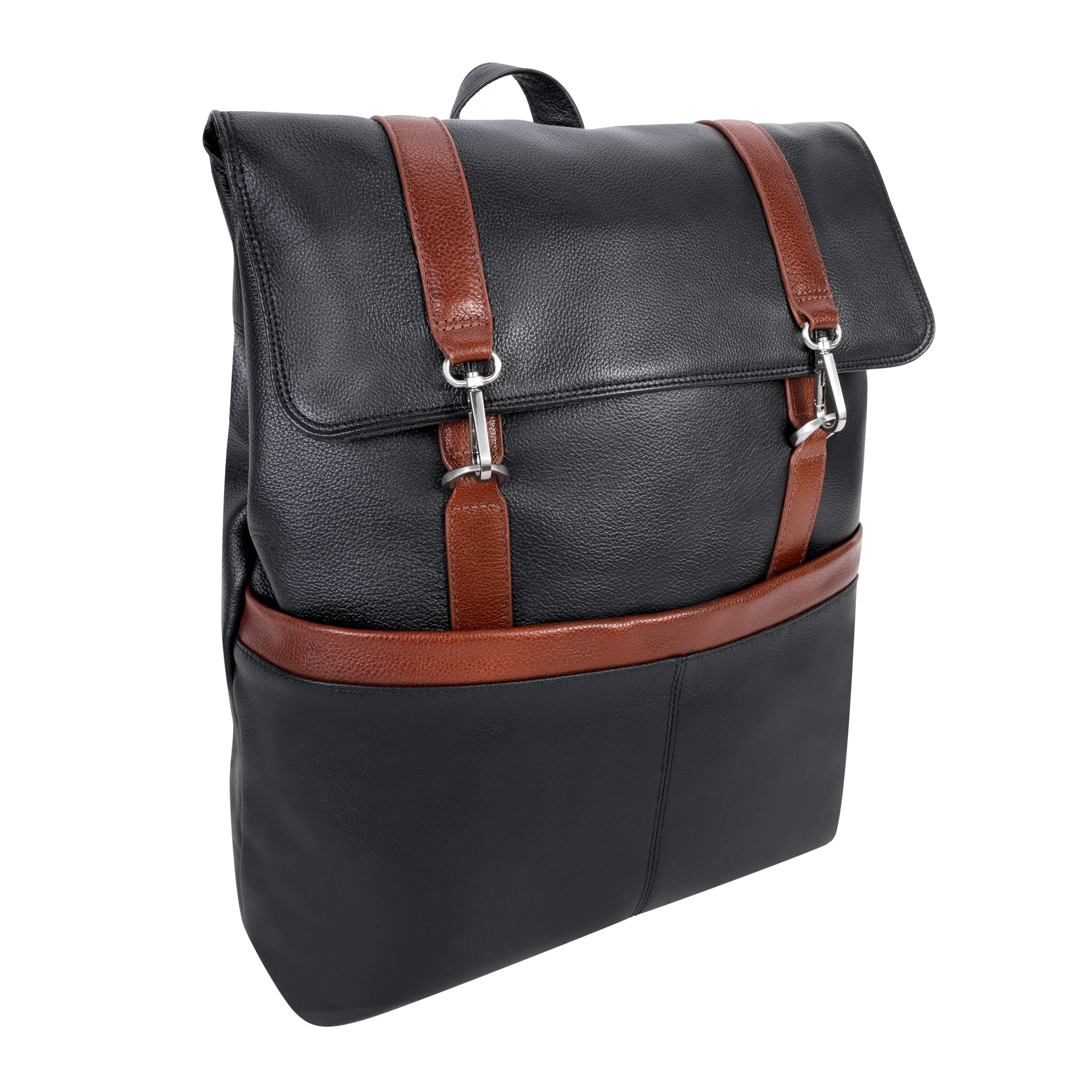 McKlein ELEMENT 17" Leather, Two-Tone, Flap-Over, Laptop & Tablet Backpack