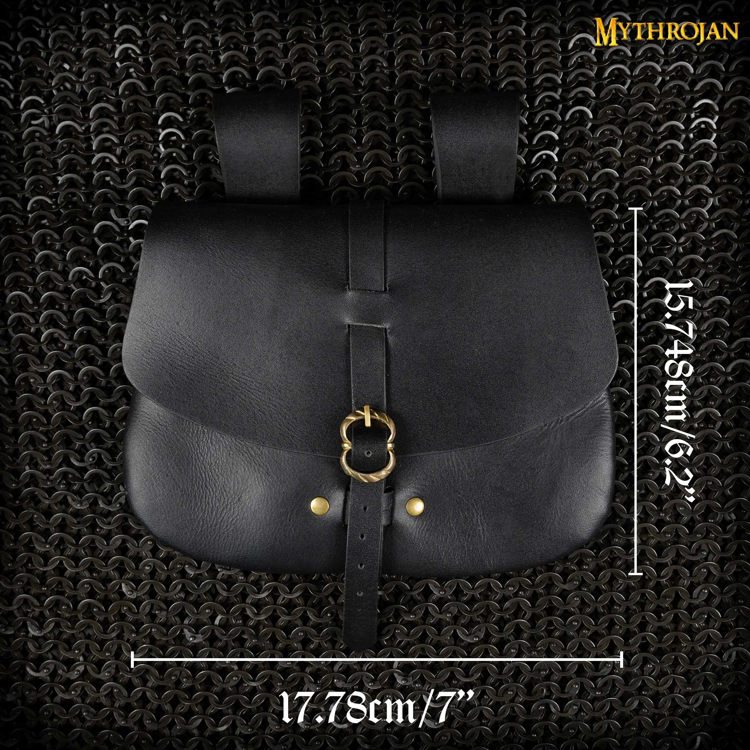 Medieval Leather Bag - Black