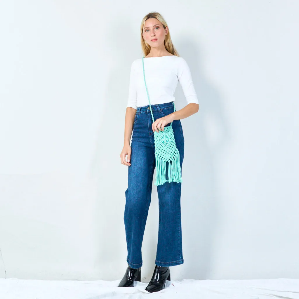 Melanie | Macramé fringe crossbody bag wholesale