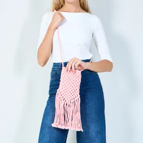 Melanie | Macramé fringe crossbody bag wholesale