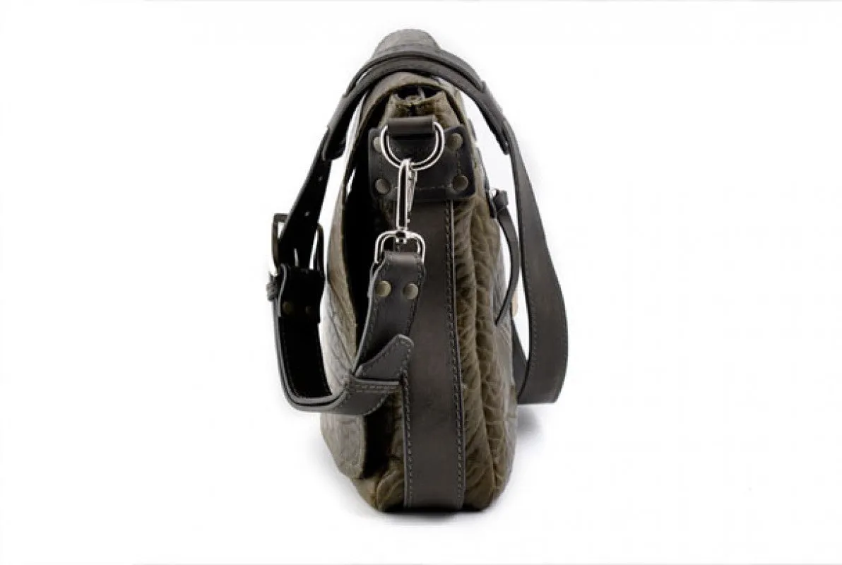 Messenger Bag - Buffalo Leather Messenger Bag - Moss