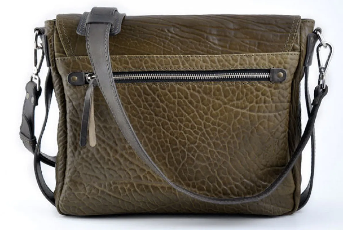 Messenger Bag - Buffalo Leather Messenger Bag - Moss