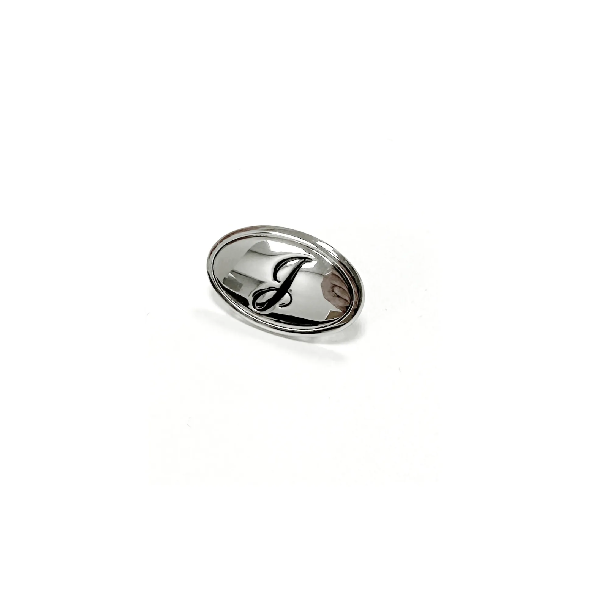 Metal Bag Label: Script Alphabet