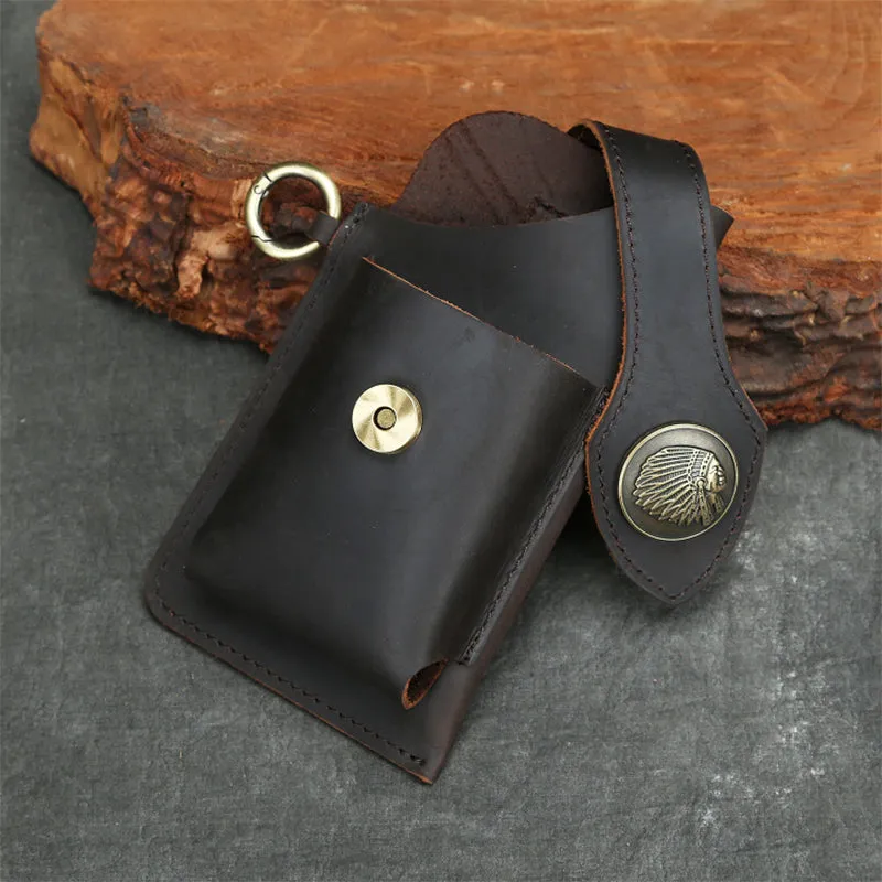 Multifunctional phone case in leather