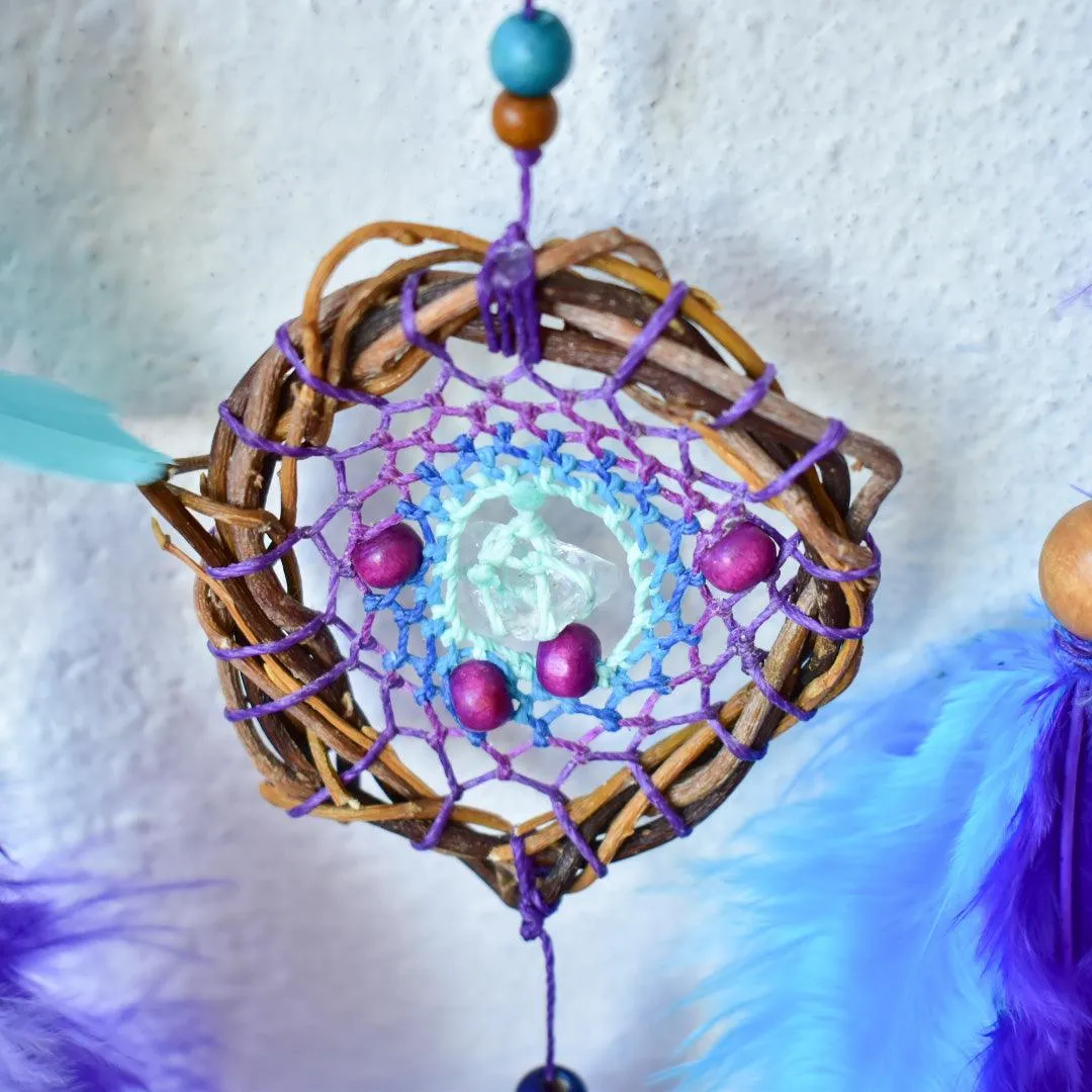 Native and spiritual dream catcher energy field stones, authentic crystals dream Hunter