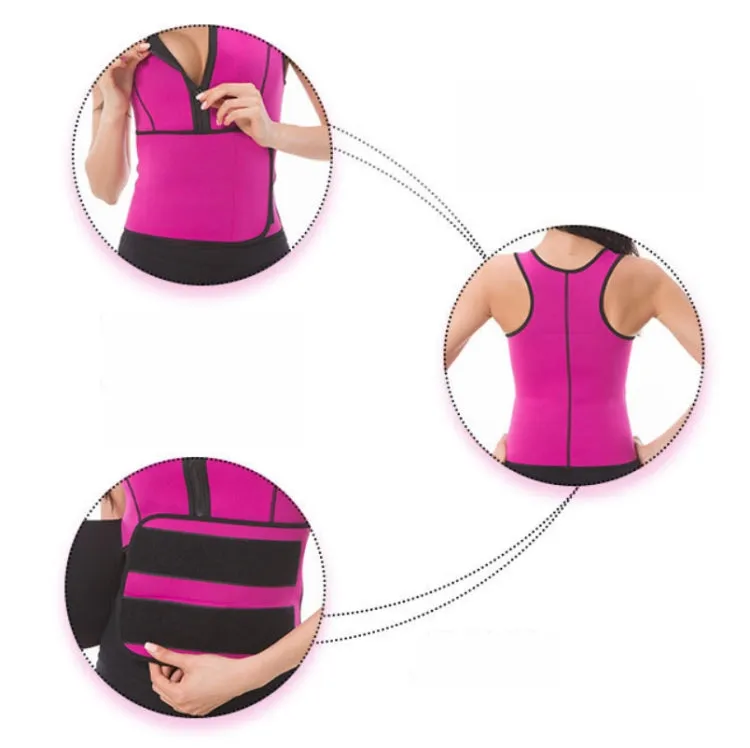Neoprene Corset Yoga Vest Sweat Suit Postpartum Belly Belt, Size:L(Sky Blue)