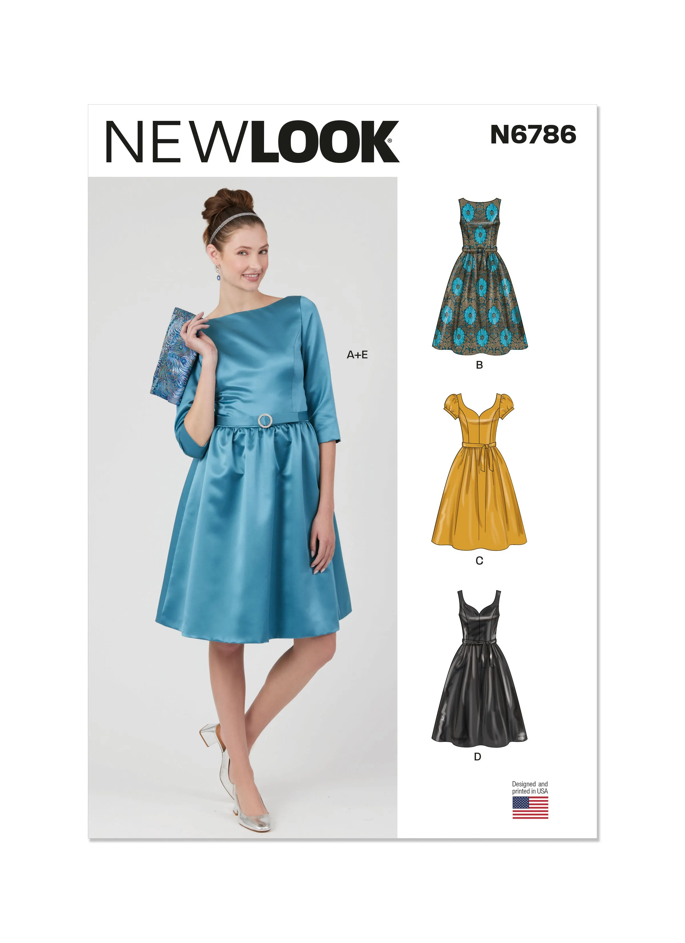 New Look sewing pattern 6786 Misses' Dresses with Belt and Purse