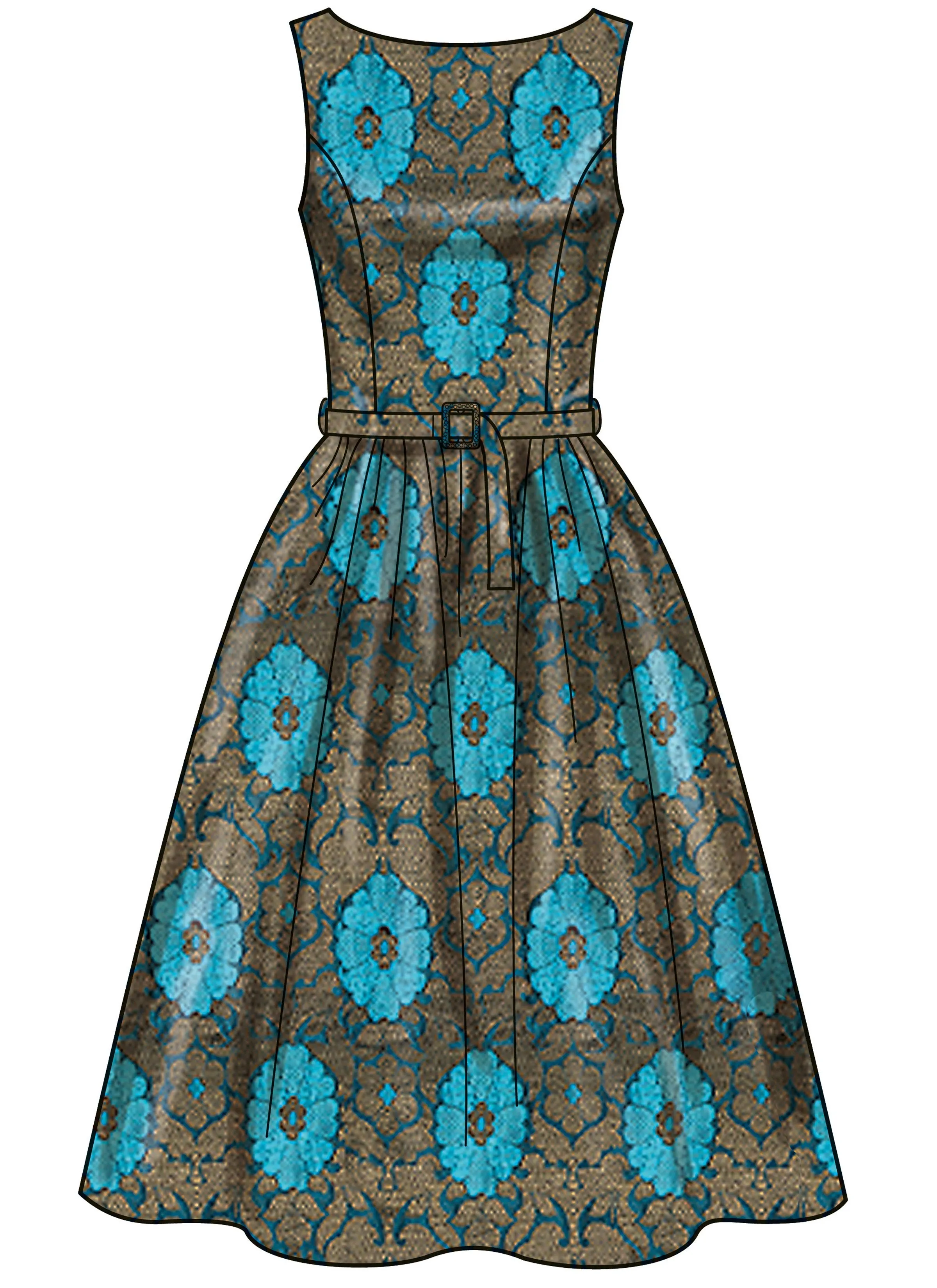 New Look sewing pattern 6786 Misses' Dresses with Belt and Purse