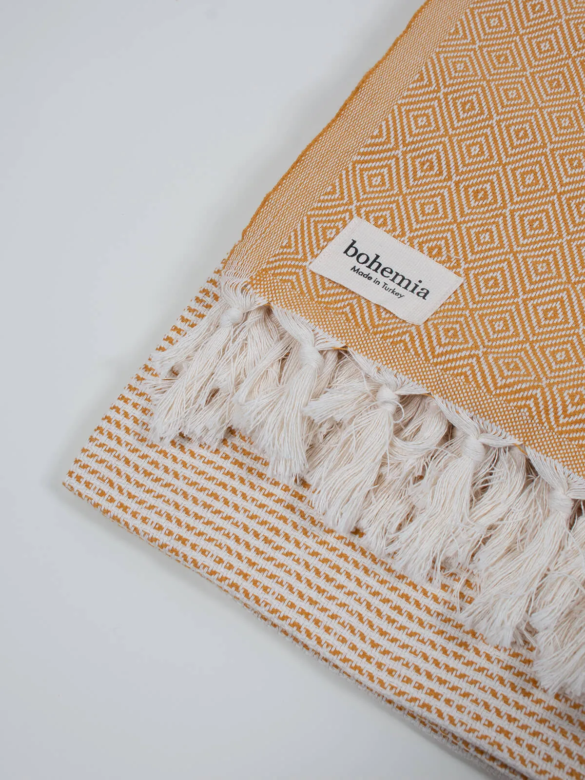 Nordic Dot Hammam Towel, Mustard
