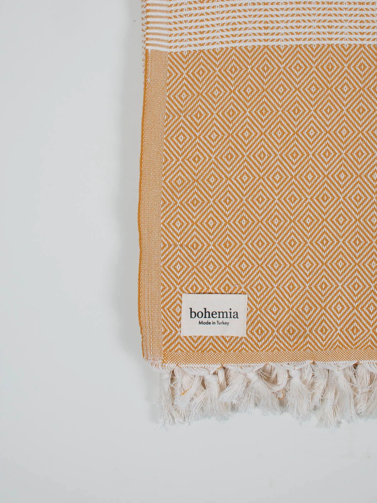 Nordic Dot Hammam Towel, Mustard