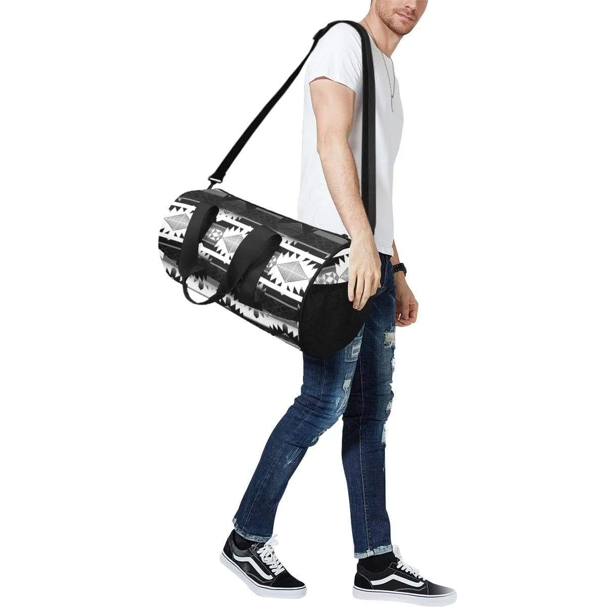 Okotoks Black and White Duffle Bag