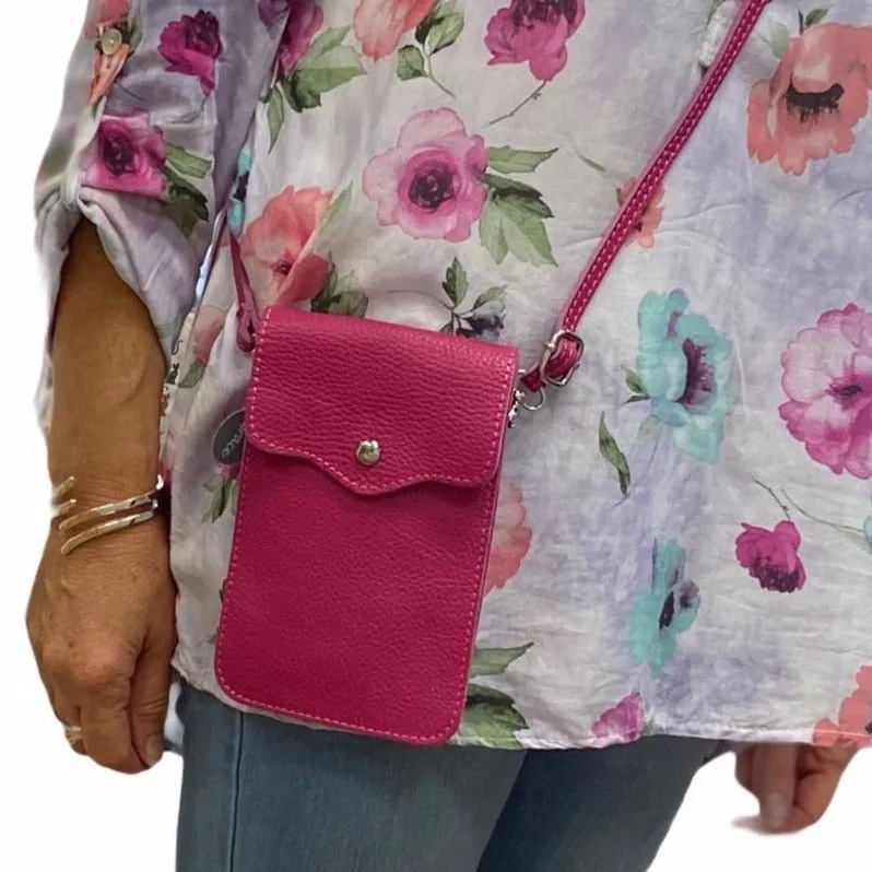 PENNY   Italian leather mobile phone holder / cross body bag