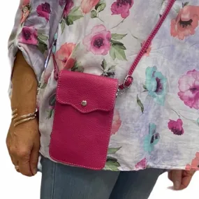 PENNY   Italian leather mobile phone holder / cross body bag
