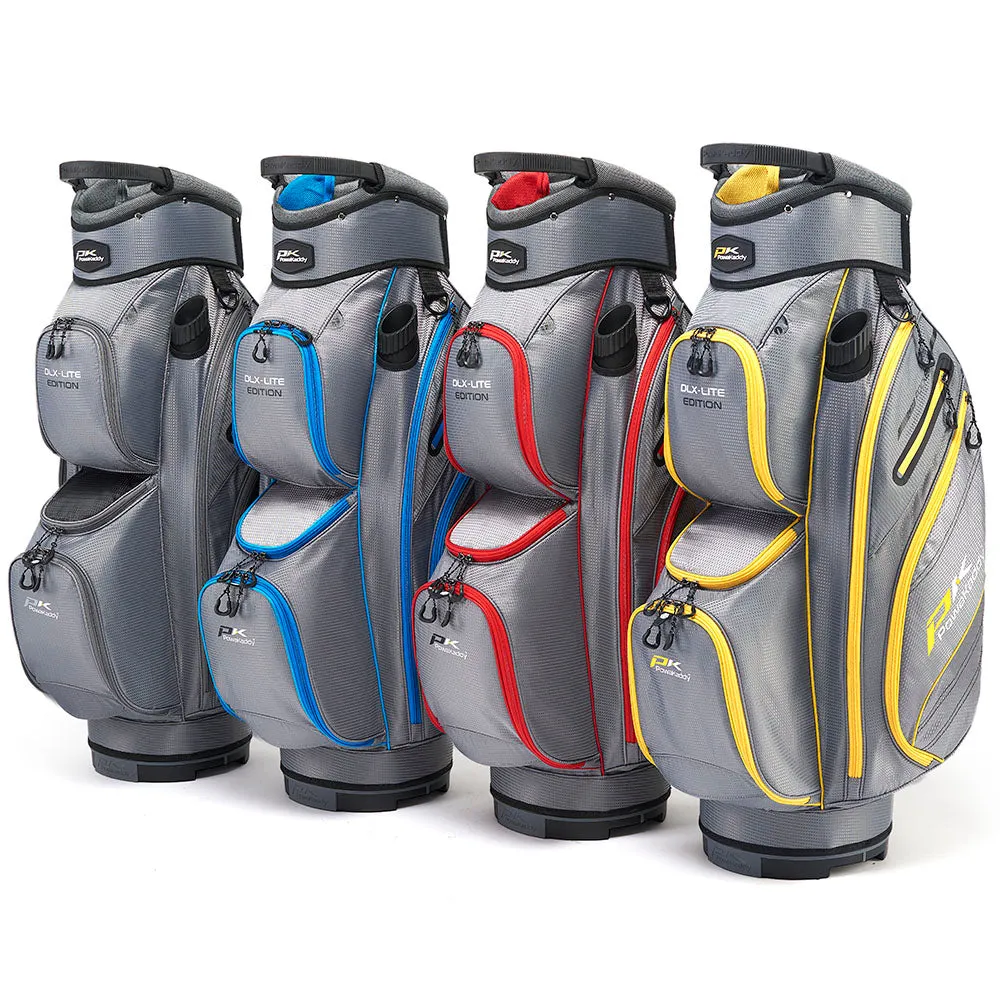 PowaKaddy DLX-Lite Cart Bag - Gun Metal/Yellow