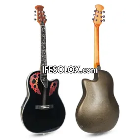 Premium 41" Professional Black Electro-Acoustic Guitar with Bag and Belt - Brand New