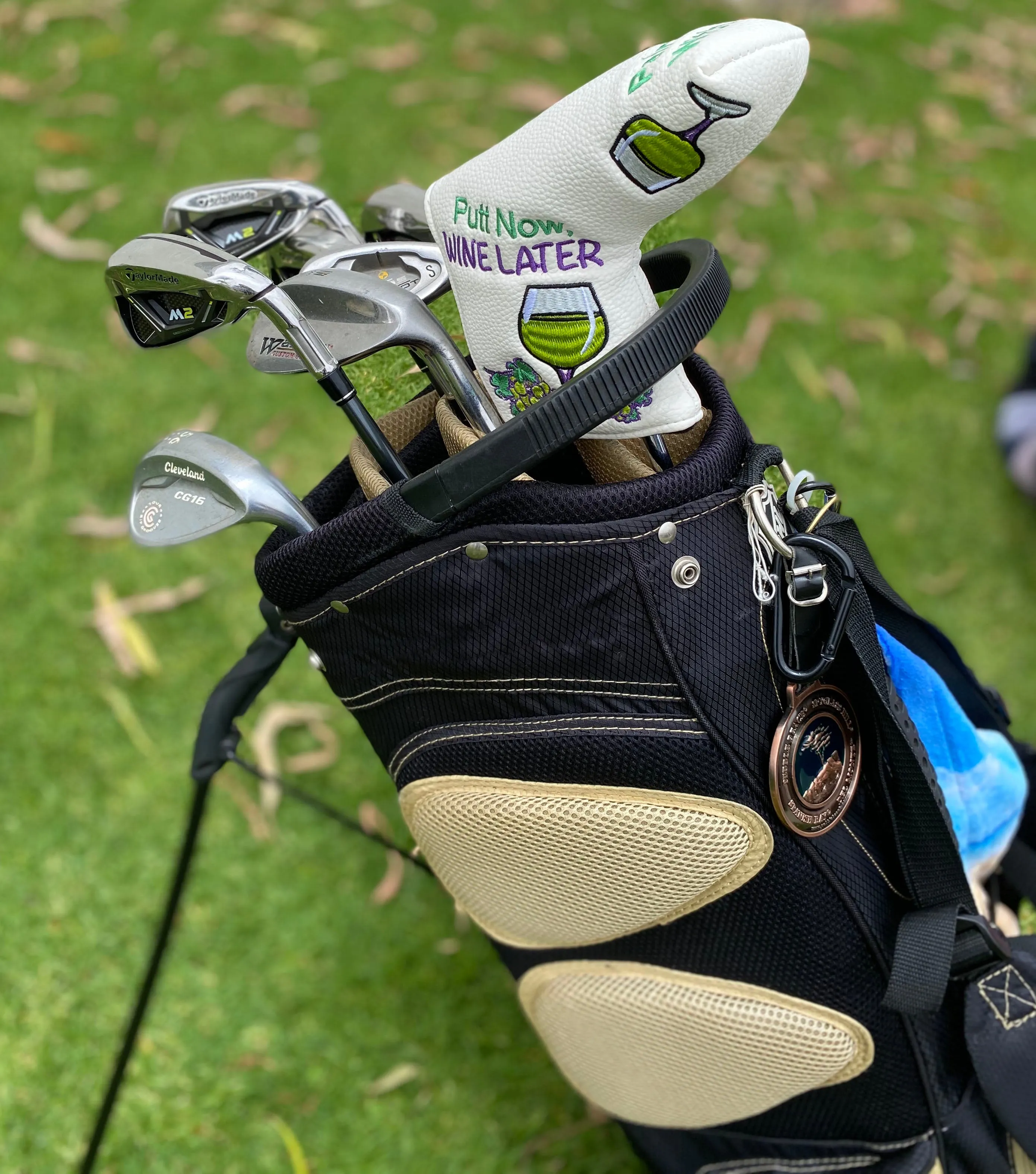 Putt Now, Wine Later Blade Putter Cover