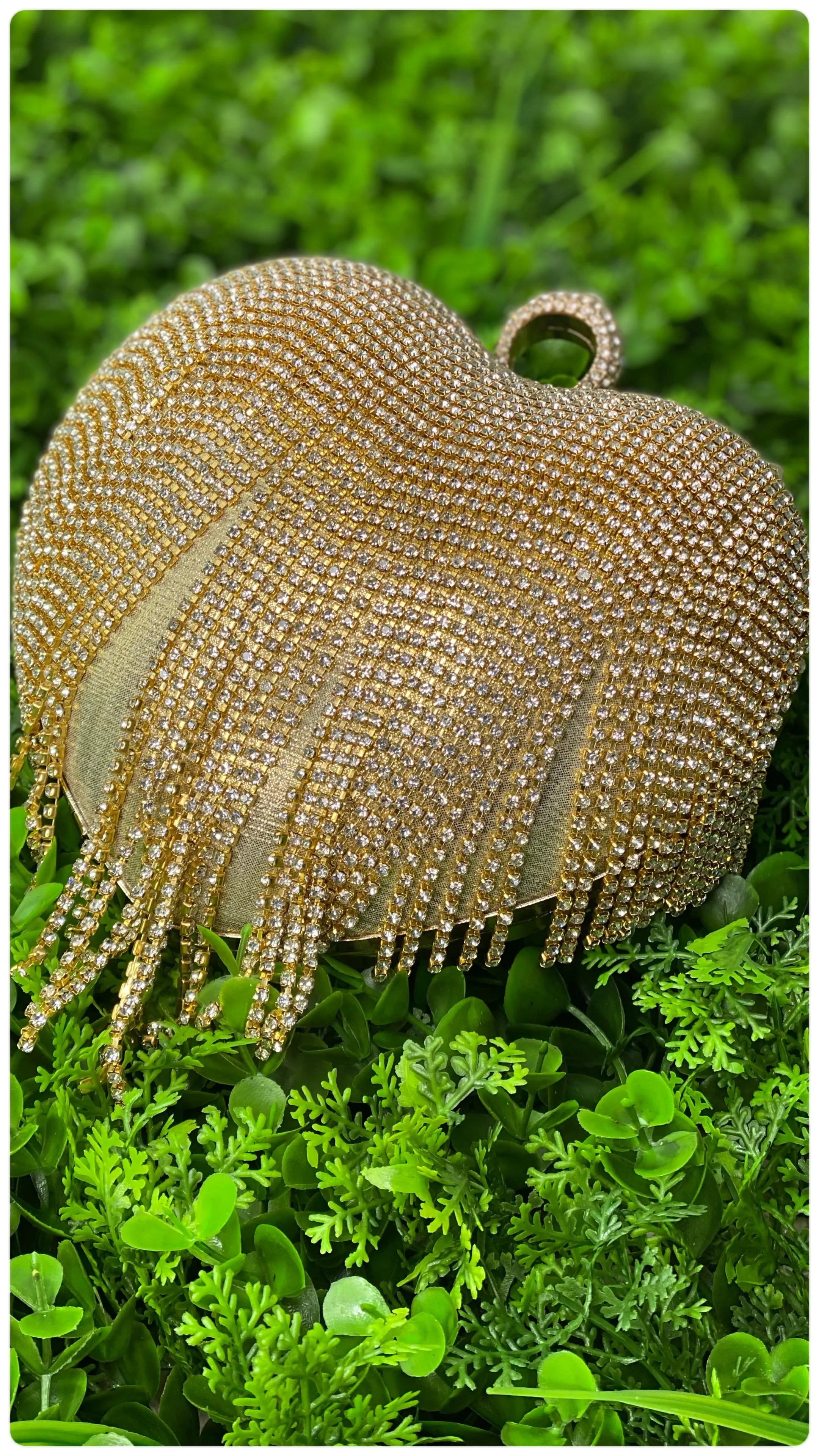 Rhinestone Fringe Heart Shape Party Bag