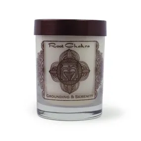 Root Chakra Muladhara | Soy Candle for Chakra Meditation with Essential Oils |  Sandalwood | Grounding and Serenity - 10.5oz