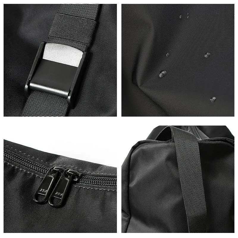 Simple Black Fitness Travel Large Capacity Shoulder Bag
