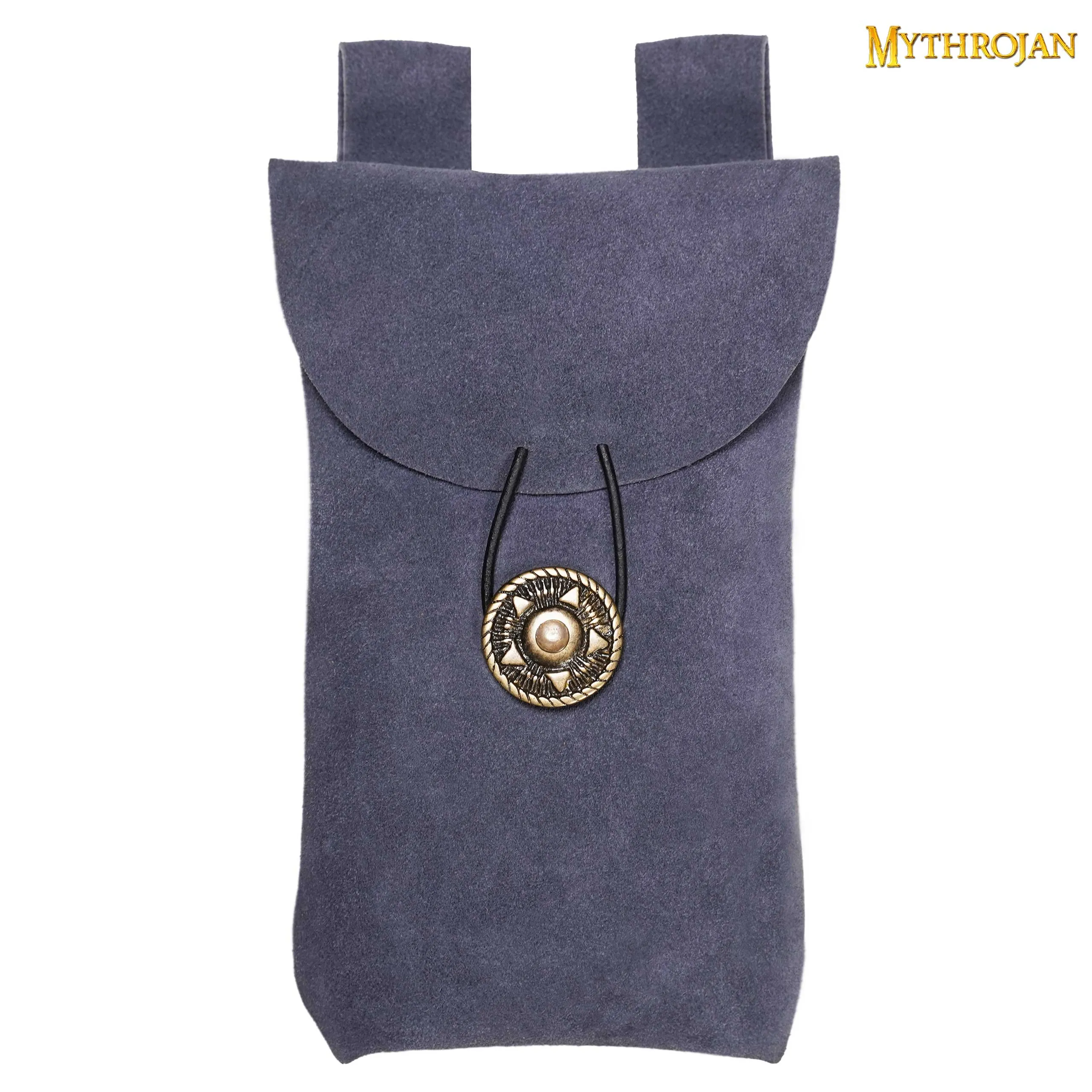 Suede Dark Blue Leather Bag