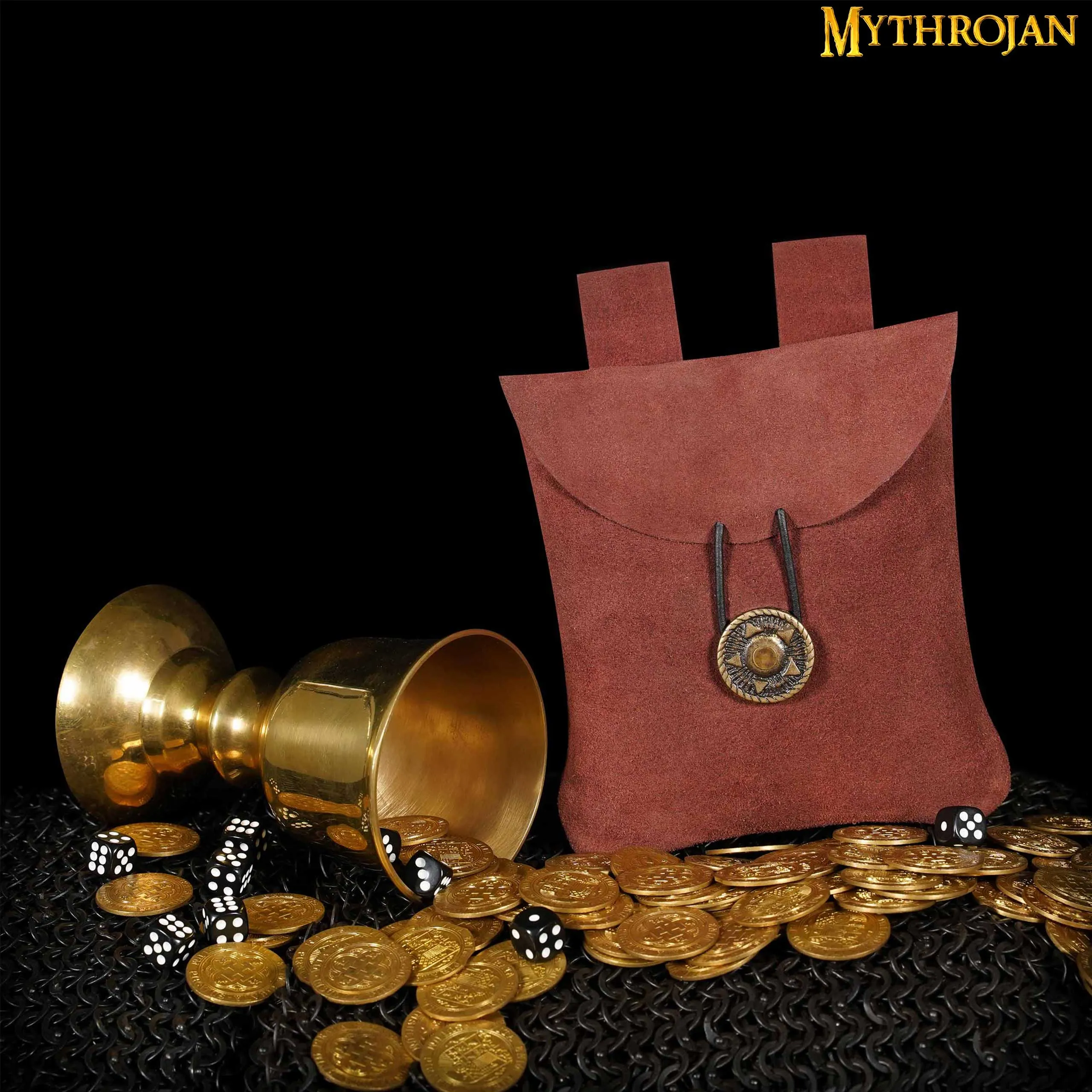 Suede Egyptian Red Leather Bag