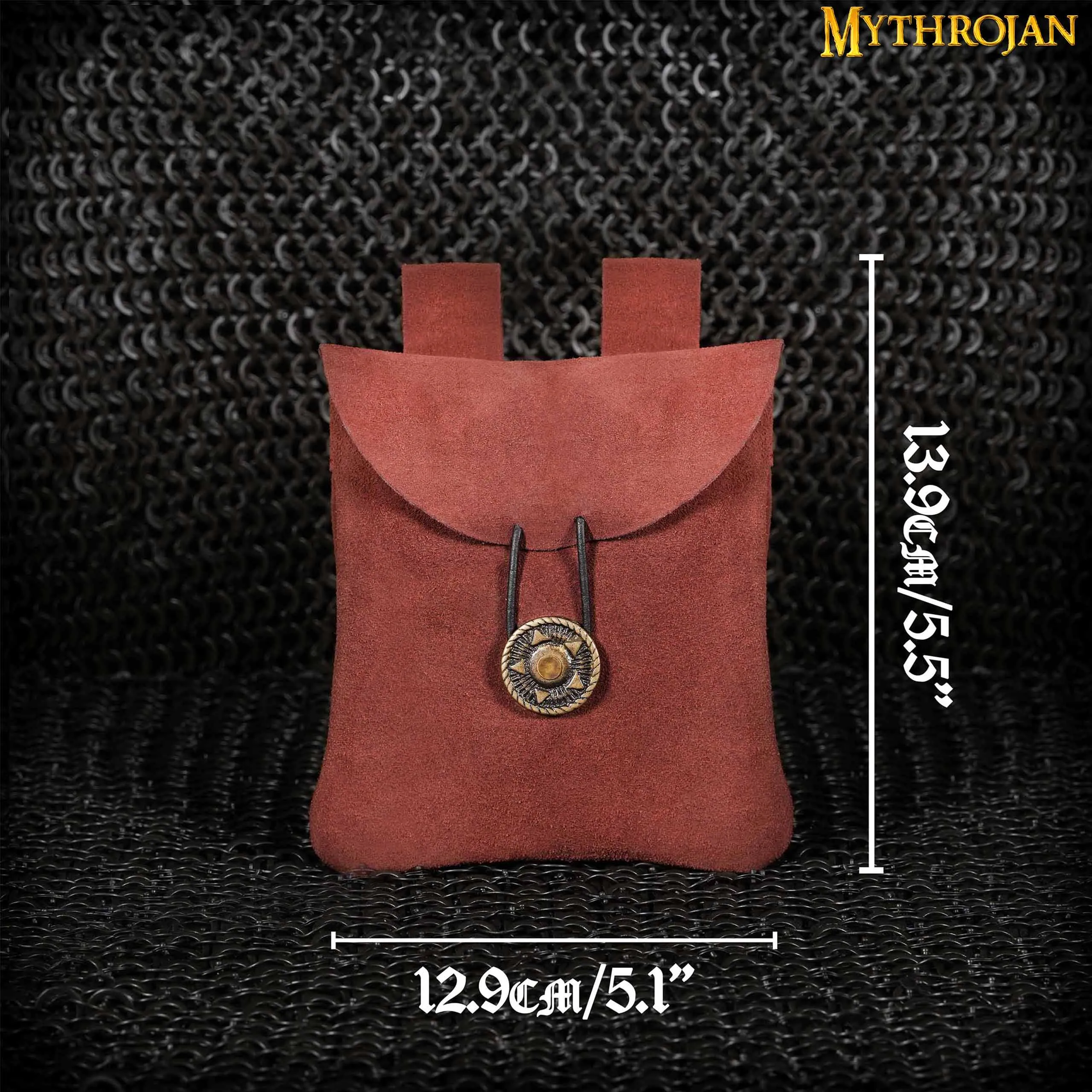 Suede Egyptian Red Leather Bag