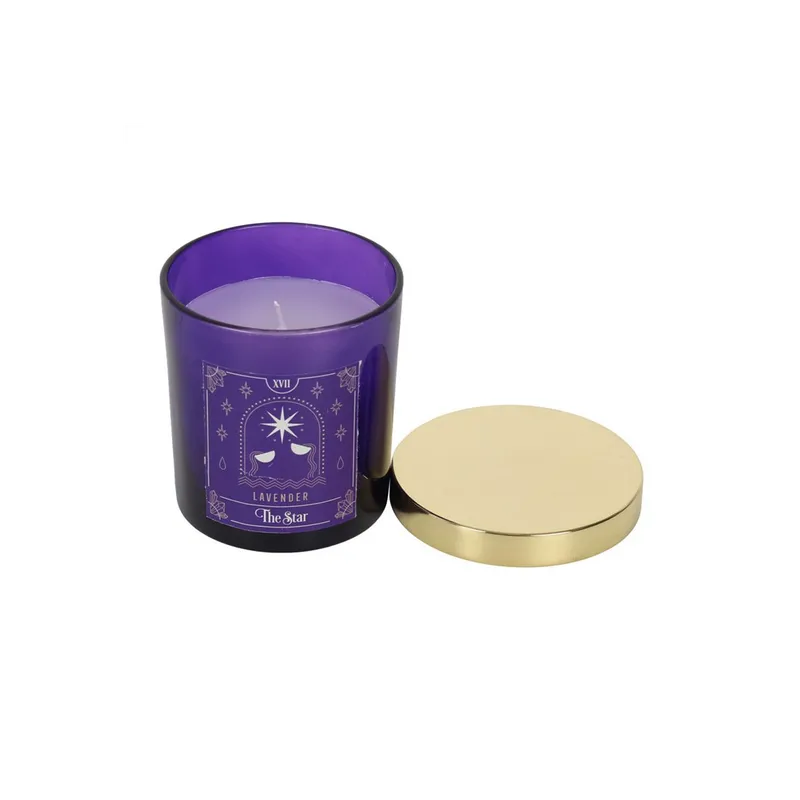 The Star Lavender Tarot Candle - Mystical and Aromatic | 25 Hours Burn Time