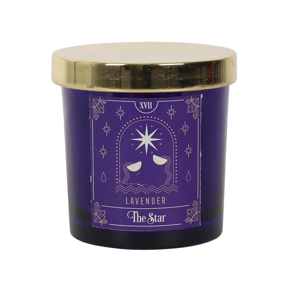 The Star Lavender Tarot Candle - Mystical and Aromatic | 25 Hours Burn Time