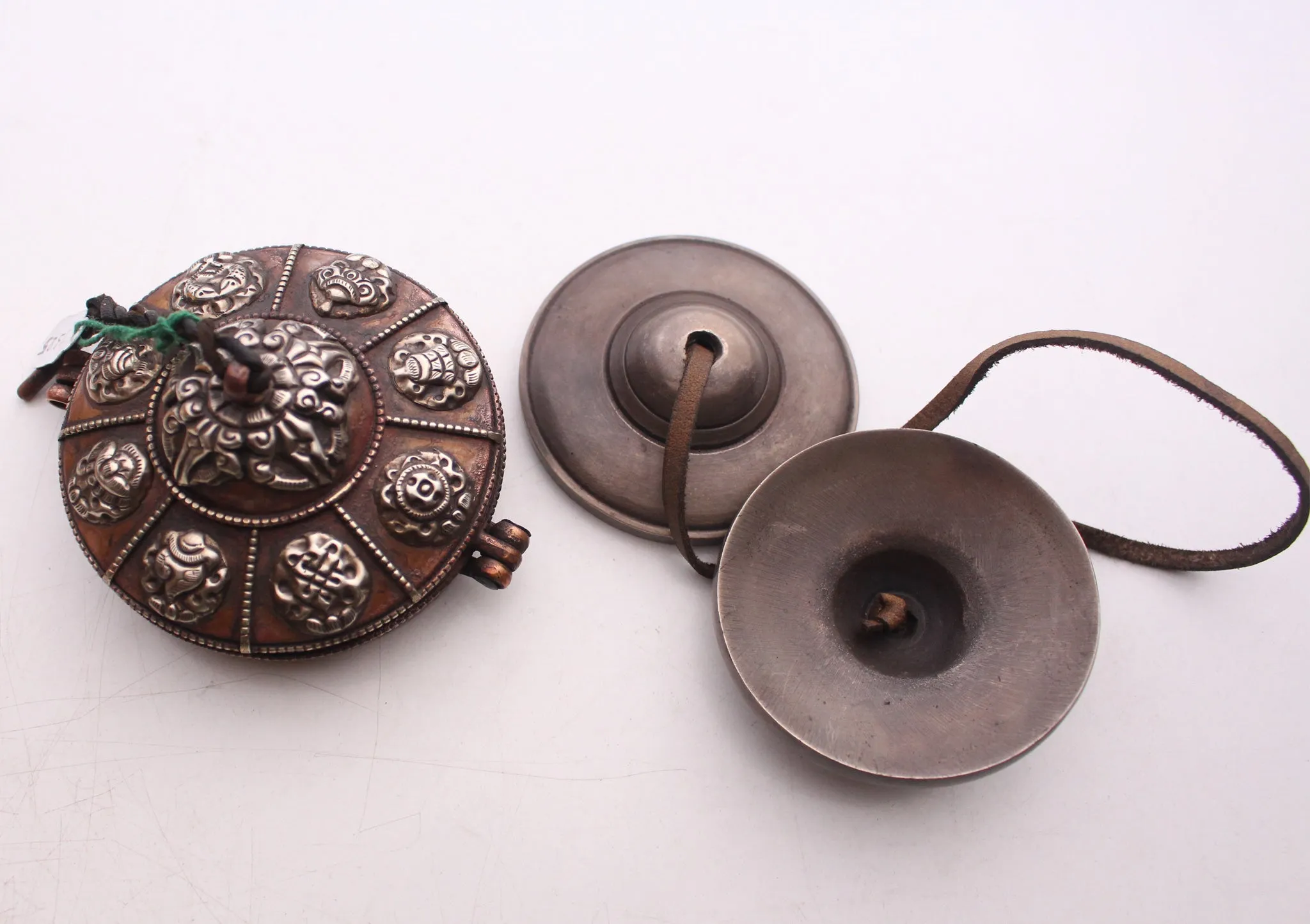 Tibetan Plain Meditation Tingshas  with Cover