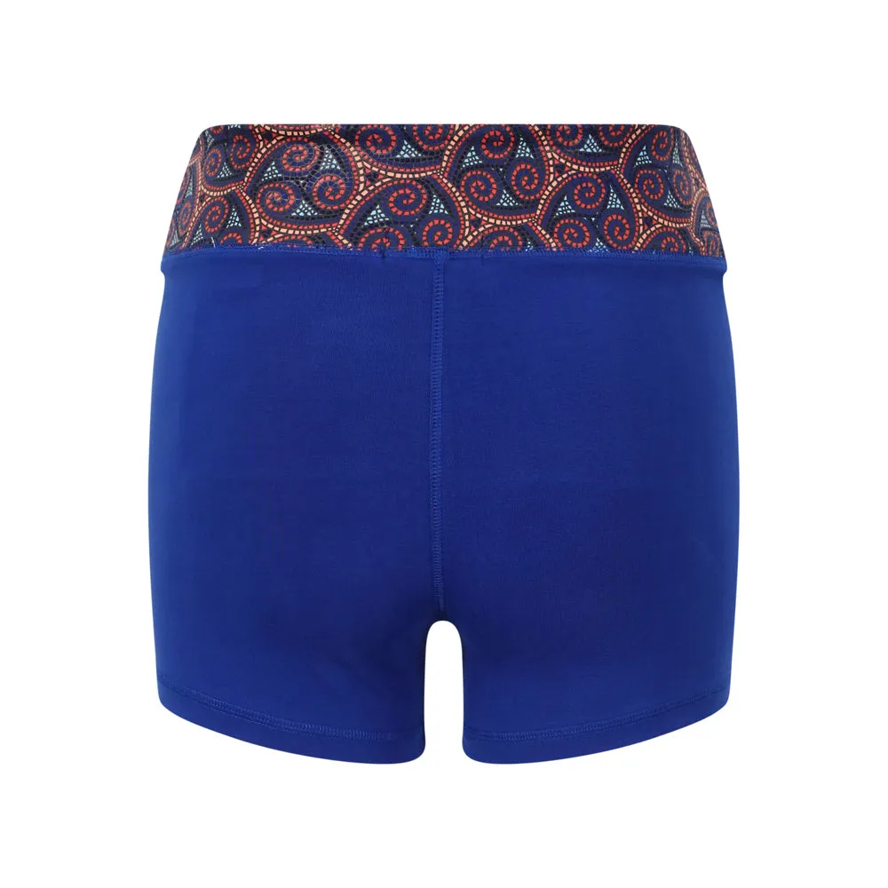 Warm Chakra Yoga Shorts Blue
