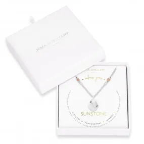 Wellness Gems Silver Sunstone 45cm   5cm Extender Necklace 4226