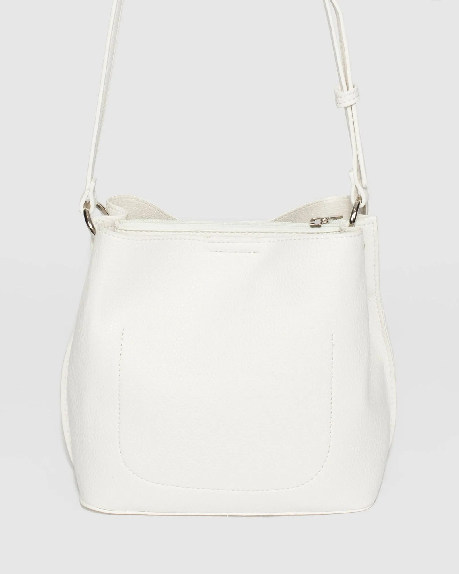 White Harsha Disc Bucket Bag