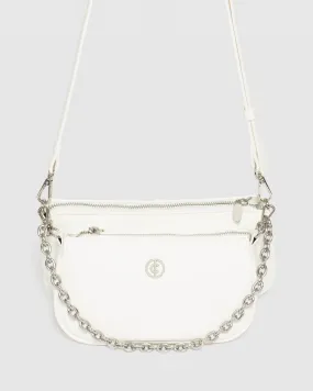 White Vivian Chain Crossbody Bag