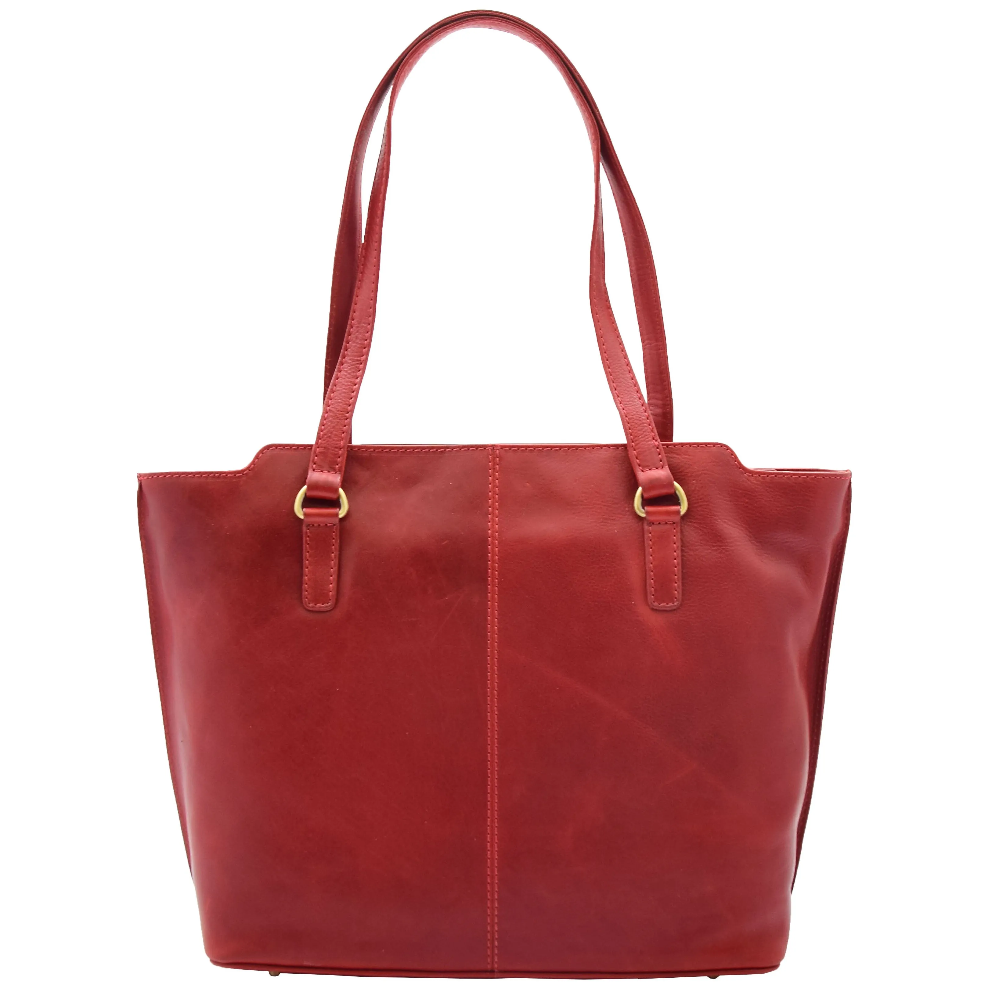 Womens Large Casual Real Leather Shoulder Handbag Greenland Bordeaux