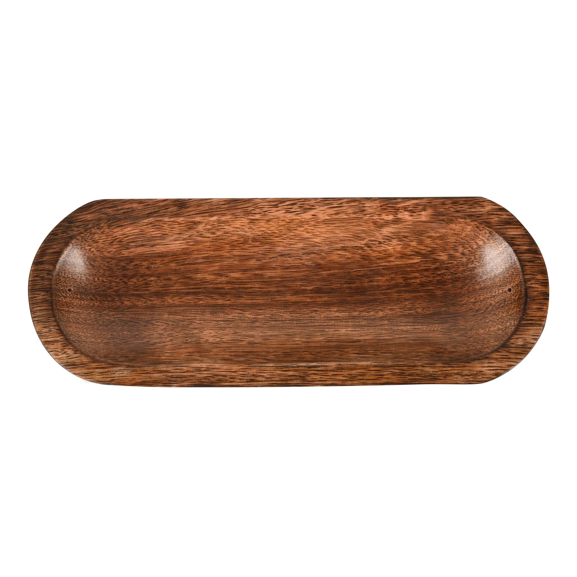 WOOD ART STORE Fine Handcarved Wooden Incense Holder, Insence Ash Catcher, Insense Stick Holder for Table Décorations, Wooden Incense Tray for Sticks Size- 11x4x1.2 Inches (Brwon/White 1)