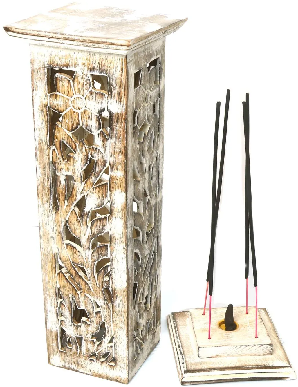 Wooden Incense Burner Stick Stand Holder 12 Inches For Aromatherapy, Meditation, Pooja, Or Yoga