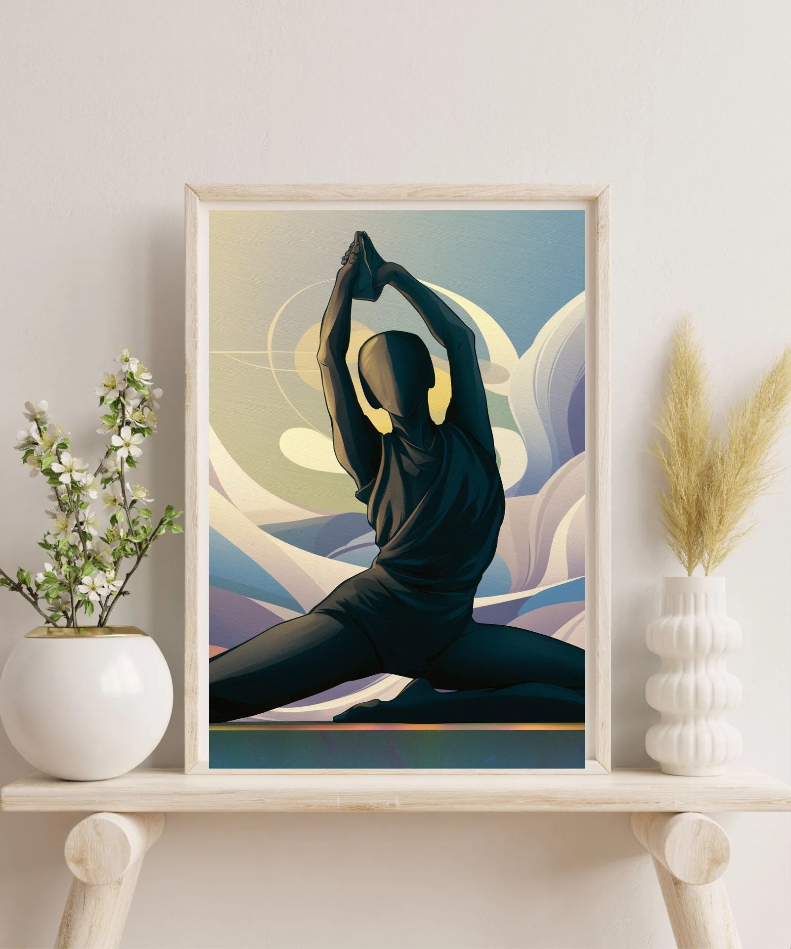 yoga pose  Print, Yoga Wall Art, gift for yoga lovers Yoga Gift,yoga wall art